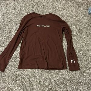 Nike burgundy long sleeve, size medium